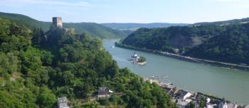 The Rhine is dotted with impressive castles
